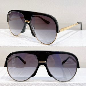 2024 Lunettes de soleil classiques pour hommes Marque Extra Large Demi-monture Miroir de crapaud noir avec logo sur le pont de nez Lunettes de soleil de style de mode moderne avec boîte Z90