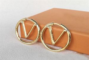 Fashion gold hoop earrings for lady Women Party Wedding Lovers gift engagement Jewelry for Bride4931981