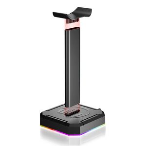 Hörlurar RGB -hörlurarhållare Desktop för Gamer Gaming Headset Stand Hook Gaming hörlurar Tillbehör