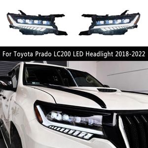 Стайлинг автомобиля DRL дневные ходовые огни для Toyota Prado LC200 светодиодные фары 18-22 стример указатель поворота передние фары