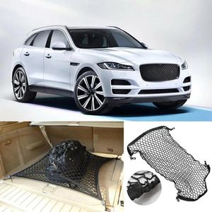 Organizador para jaguar ftype carro auto veículo preto tronco traseiro carga bagagem organizador de armazenamento náilon simples assento vertical net