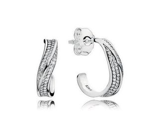 Orecchini in argento sterling 925 con diamanti CZ con scatola al minuto moda orecchini eleganti con gancio per l'orecchio per le donne gioielli regalo per ragazze EARRI9067797