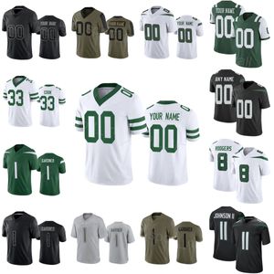 Men Women Youth Football 8 Aaron Rodgers Jersey 33 Dalvin Cook 10 Allen Lazard 22 Tony Adams 1 Sauce Gardner 11 Jermaine Johnson 82 Xavier Gipson Stitched Color Rush