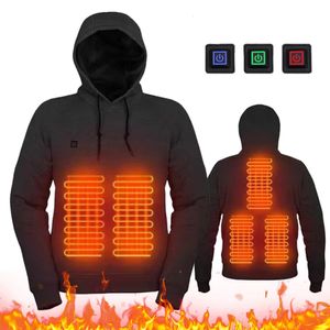 USB-Heizjacke Männer Frauen Beheizter Hoodie Langarm Streetwear Lose Mäntel Herren Winter Warme beheizte Jacke für Angelbekleidung 231226