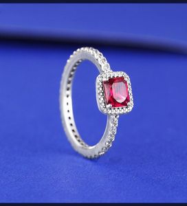 Anello in argento sterling 925 con rubino rosso pietre CZ Eleganza senza tempo Anello adatto per gioielli con fascino P Fidanzamento Amanti della cerimonia nuziale Anello di moda9200837