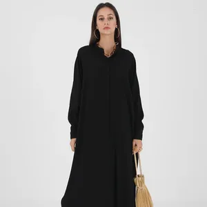 Roupas étnicas Atacado - Venda Simples Causal Mulheres Muçulmanas Maxi Vestido Abaya Dubai Egípcio Islâmico