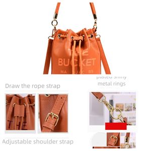 Bucket bag Womens Luxury leather Bucket Bag designer marc tote Classic drawstring Shoulder Fashion Top Tote Crossbody bag Unisex bag designer bucket bag