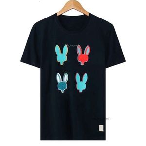 Psychos Bunnys yaz gündelik tişört erkek kadın iskelet tavşan 2024 yeni tasarım çok tarzı erkekler gömlek moda tasarımcısı tshirt çift kısa patron polo 845