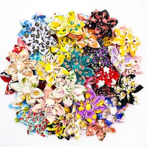 Hundkläder 50st Pet Collar Charms Summer Vintage Styles Bulk Reomovable Pets Grooming Bowties For Small Cats Supplies