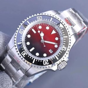 Män tittar på lyx D Blue Sea-Dweller Ceramic Bezel 44mm rostfritt stål glidlås fast automatisk svart dykare mens designer mästare klockor djupa armbandsur rol4