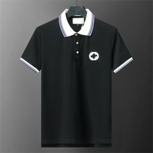 Polos dos homens Verão Homens Polo Camisa de Algodão Moda Polo Casual Esportes Golf Estilo Mens Polos Itália Designer Carta Colorida Pintada Impressão Camisetas gh