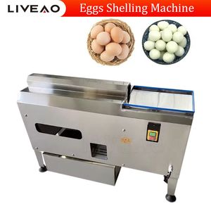 Máquina de casca de ovo de galinha cozida para uso em restaurante Descascador de ovo comercial