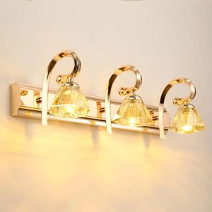 Lampy nowoczesne złoto kryształowe lustro LED LUDZIKA Kreatywny moda łazienka łazienka na ścianie lampa ścienna garderoby