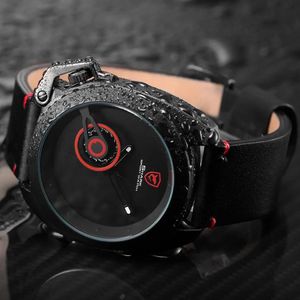 Часы SH446 Tawny SHARK Спортивные часы с красной датой Crown Guard Дизайн Мужские роскошные наручные часы из натуральной кожи Мужская мода Кварцевые часы Relogio