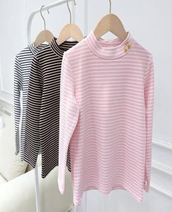 Autumn Winter Kids Boys Girls Striped Undershirts Baby Girl Cotton Long Sleeves Tshirt Children Soft pajamas3853714