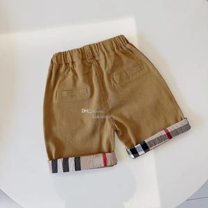 Шорты Детские дизайнерские шорты детские пляжные штаны летняя детская дизайнерская одежда плавки для малышей топ люксовый бренд Классический клетчатый дизайн kh