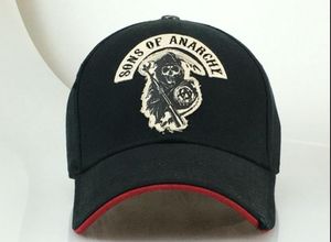 Moda Samcro Men Cap Cool Black Death Summer Hip Hop Baseball Cap Soa Sons of For Reper Crew dopasowany regulowany SI D181106016706080