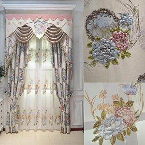 Drapes New Highgrade Chenille Relief Jacquard Curtains for Living Room Embroidery Shade Curtain Fabric Manufacturer Direct Sales Spot