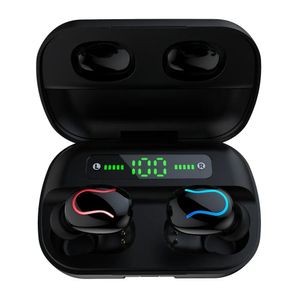 Hörlurar Q82 LED Wireless Bluetooth 5.0 hörlurar TWS Handfree Music Stereo Headset Earbud hörlurar med mic laddning CAS