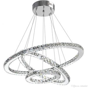 Moderne K9-Kristall-Kronleuchter-Beleuchtung, Ring-Glanz-Anhänger-Leuchten für Esszimmer, Wohnzimmer, Foyer, Treppen, 286 m