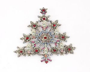 30 Teile/los Benutzerdefinierte Broschen Mode Kristall Strass Große Weihnachtsbaum Pin Für Weihnachten GiftDecoration6658546