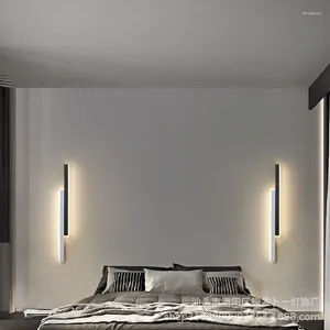 Lâmpada de parede Long Sconces Estilo Moderno Penteadeira Camarim Merdiven Swing Arm Light Led Applique Antigo Polia De Madeira