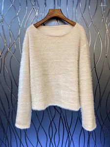 Koszule damskie 2023 Kobiety moda Seksowne swobodne wełniane sweter z długim rękawem