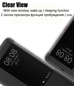 携帯電話のケースメイト20プロオート睡眠のスマートビューケースMate20 Lite Fundasのフリップカバースリムな電話ケース