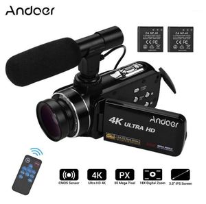 Andoer 4K Ultra HD Handheld DV 30Inch IPSデジタルビデオカメラCMOSセンサーカムコーダー045X広角レンズ付きマイク付きレンズ19259689