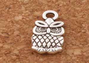 Small Owl Charms Pendants 7x15mm 200pcslot Antique Silver Fashion Jewelry DIY Fit Bracelets Necklace Earrings L9875988154