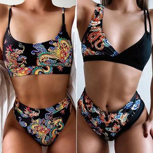 Swimwears Designer Tiktok Hot Brazilian Youth Girl SwimeWear Sexig Vintage Swimsuit Bikini Set Thongs Top Beach Party Retro Bathing Suit Mater