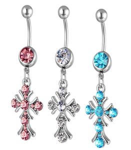 D0550 Cross Belly Butd Button Ring Mix Colours01234566039758