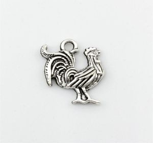 100pcs Antique Silver Single side Chicken Alloy Charm Pendants For Jewelry Making Bracelet Necklace DIY Accessories265q2712882