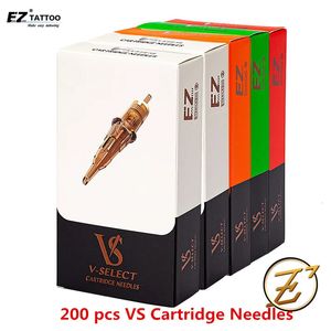 100200PCSミックスサイズEZ v-Select Tattoo Cartridge Needle Kits RL RS M1 CM使い捨てタトゥーニードルキットタトゥーグリップ231225