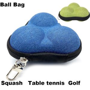 Saco de tênis de mesa bola de squash três golfe bonito armazenamento carteira fone de ouvido ping bolas capa 231225