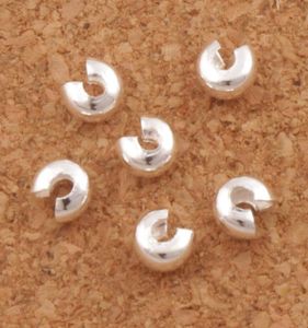 Srebrne szaleńce pokrowce na koraliki odstępy 3 mm l1750 1200pclot biżuteria DIY