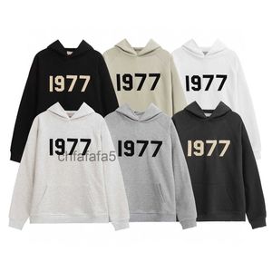 Free Shipping 1977 Hoodie Essentialhoodie Crewneck Sweatshirt Sweat Shirt Mens Designer Ess Essent Essentialclothing Felpa Uomo V6R3