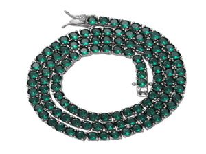 Роскошные теннисные браслеты с зеленым кубическим цирконием 4 мм, цепочка со льдом и кристаллами, свадебный браслет для женщин и мужчин, браслет золотого, серебряного цвета5570455