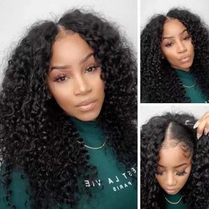 Perucas V Parte Peruca Cabelo Humano Não Deixe Fora Brasileiro Onda Profunda Partes Finas Perucas para Mulheres Kinky Curly Glueless Virgin 130% Diva1