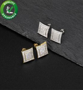 Designerörhängen lyxiga smycken Fashion Women Mens Stud Earring Hip Hop Diamond Earings Iced Out CZ 925 Sterling Silver Charm Wed5500485