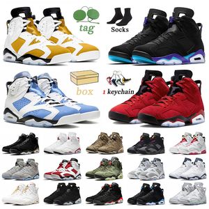 With Box Yellow Ochre 6s Basketball Shoes Jumpman 6 Aqua Toro Bravo Cool Grey Georgetown Red Oreo UNC Mint Foam Black Infrared Brown Kelp Mens Trainers Sports Sneakers