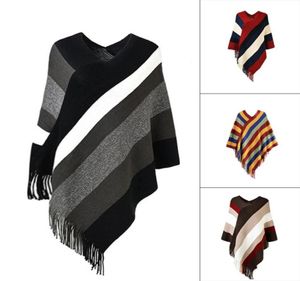 Manto de inverno feminino macio de malha estampa borla cardigan capas xale casaco ponchos vento nacional suéter xale elegante capa poncho lj24298866