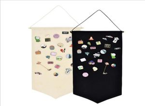 Pin Wall Display Pennant Badge Hanging Storage Banner Pins Buttons Lapels Collection Canvas Kids Room Ornament BT67302752088