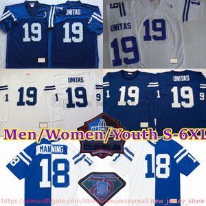 Personalizado S-6XL Retrocesso Futebol 18 PeytonManning Jersey Vintage 1999 Stitch 93 DwightFreeney 63 JeffSaturday 28 MarshallFaulk 75 ChrisHinton DallasClark