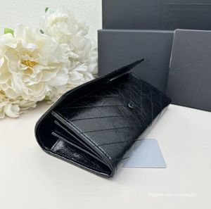 Wysokiej jakości designerski skórzany portfel Woman Bag Clutch with Box Purse Komentarz Uchwyt karty Cash Cash Luksusowa moda Bezpłatna wysyłka