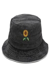 Berets Wash Vintage Old Fisherman Hat Damen bestickt Sun Outdoor Basin Bucket Daisy für Frauen Mann UnisexBerets7013551