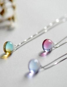 Mermaid039s Tears Necklace Ocean Sea Invisible Transparent Fishingineショートチェーンビーチペンダント8240933