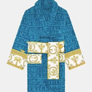Luxus Damen Designer 100% Reine Baumwolle Bademantel Nachtwäsche Männer Frauen Marke Nachtwäsche Kimono Warme Bademäntel Hause Tragen Unisex