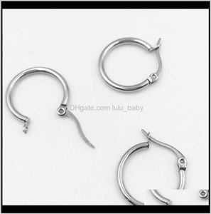 50 Teile/los Ganze Schmuck Edelstahl Erkenntnisse Silber Farbe Ohrringe Für Ohr Diy Tropfen Ohrring Einstellungen 9Ga7R Verschlüsse Haken Igd9360185