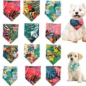 Cão vestuário 30/50 pçs bandana algodão tropical chuva floresta estilo pet bandanas cachecol pequeno filhote de cachorro gato babadores para cães acessórios